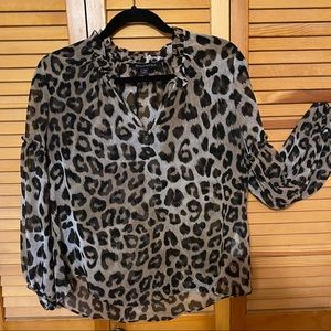 Sheer Leopard blouse